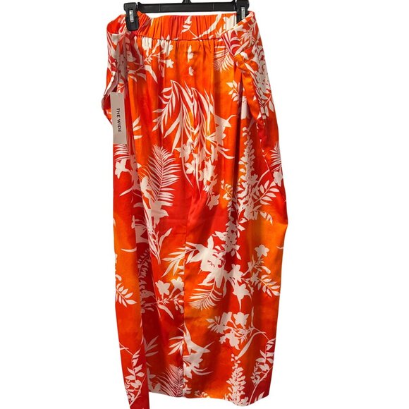 Ella Rafaella Tropical Print Skirt Sz 3X Orange & White Polyester. NWT - Picture 9 of 12